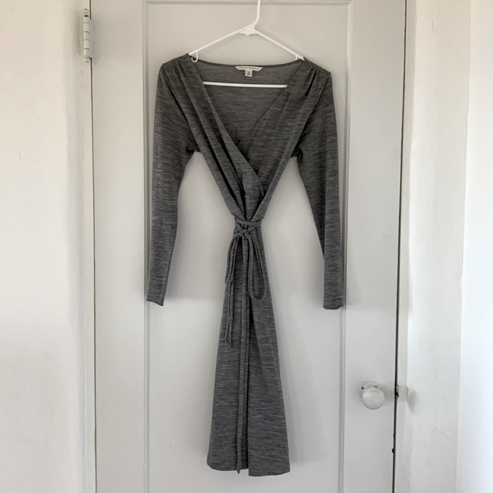 Banana Republic gray wrap dress